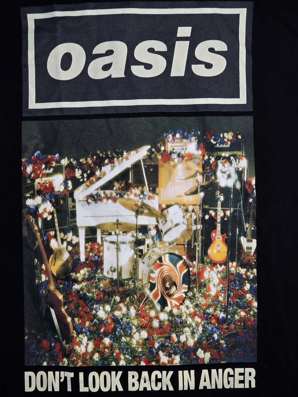 Oasis Don't Look Back In Anger Single Cover Concert Band Tee Shirt Sz Lg *READ